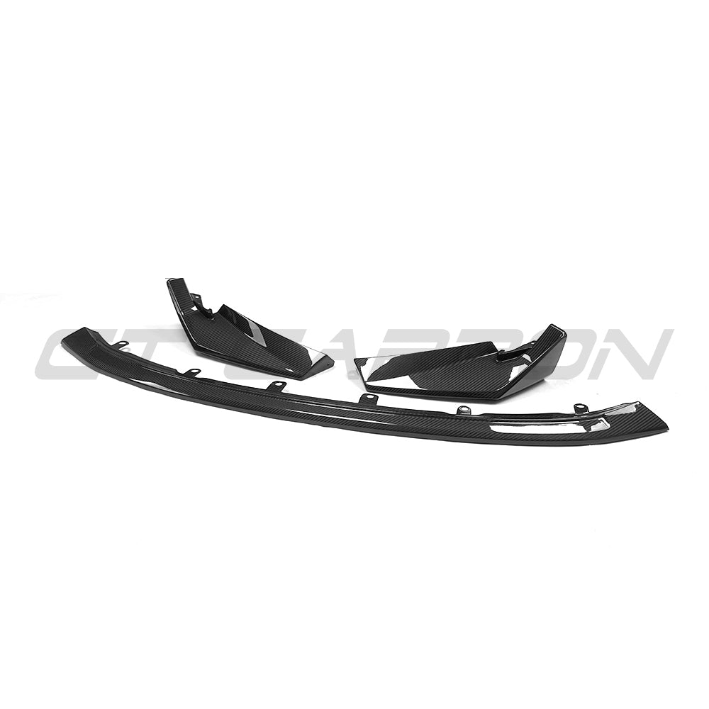 BMW M3/M4 G80 G81 G82 G83 Front Lip Splitter Spoiler – CSL Look M Performance Style – Pre-Preg Carbon Fibre 3-Piece Chin Spoiler/Valance – G8X Aero Upgrade 2021+ | Front Bumper Lip | Dry Carbon Fiber