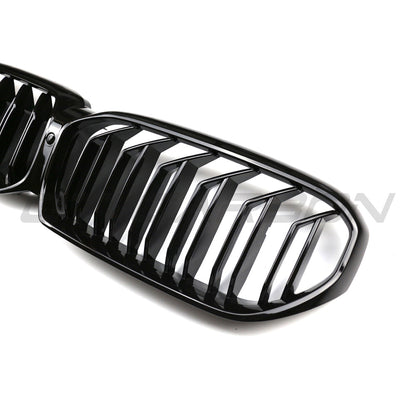 BMW 5 Series G30 G31 LCI Facelift 2021-2024 Gloss Black Twin/Double Slat Kidney Grille Set – M Sport/M Performance Style Front Radiator Grill Upgrade Replacement for Saloon & Touring | BLAK by CT