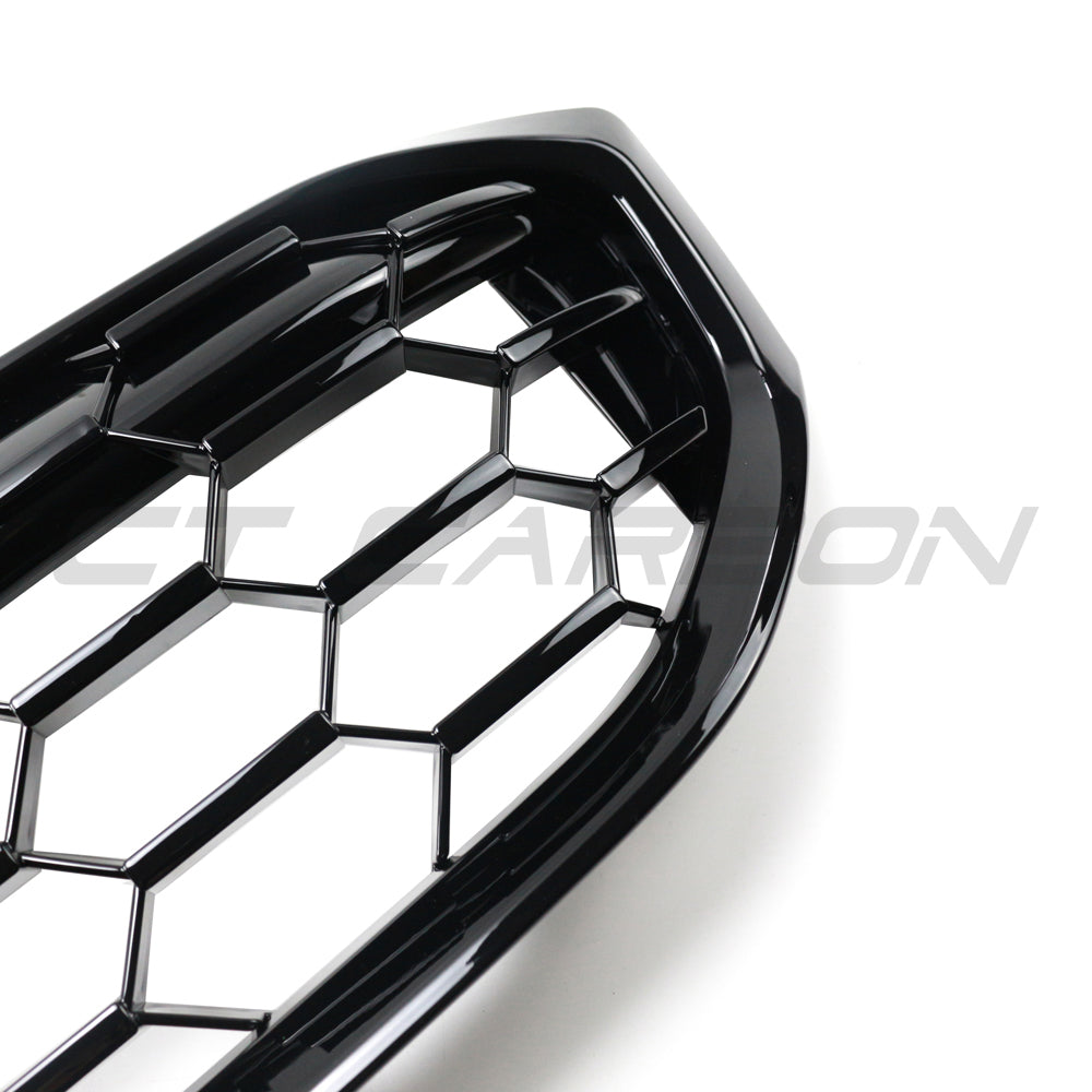 BMW 3 Series G20/G21 LCI 2022-2024 Gloss Black Kidney Grille – Piano Black Radiator Front Grill, Shadowline Blackout Chrome Delete, Facelift Saloon/Touring, ABS OEM-Style Replacement