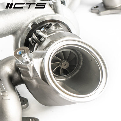 CTS Turbo Stage 2+ S55 Twin Turbocharger Upgrade  BMW F87 M2 Competition, F80 M3, F82/F83 M4  Bolt-On, Brand New, No Core, VSR Balanced, Silicone Inlets