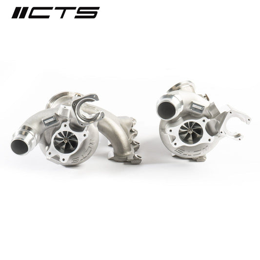 CTS Turbo S58 Twin Turbo Upgrade Kit - Fits BMW G80/G81 M3, G82/G83 M4, G87 M2, F97 X3M, F98 X4M - Bolt-On Plug-and-Play Twin-Scroll Hybrid Turbochargers, Stage 2+, No Core, 825-900whp Potential
