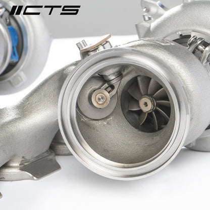 CTS Turbo S58 Twin Turbo Upgrade Kit - Fits BMW G80/G81 M3, G82/G83 M4, G87 M2, F97 X3M, F98 X4M - Bolt-On Plug-and-Play Twin-Scroll Hybrid Turbochargers, Stage 2+, No Core, 825-900whp Potential