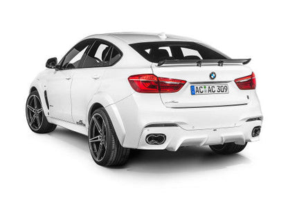 AC Schnitzer Carbon Fibre Rear Wing Spoiler for BMW X6 F16 (2014-2019) – Performance Tailgate Boot Spoiler / Aerofoil – Gloss Carbon with Black Mounts – X6 SUV Coupe Styling Body Kit Upgrade