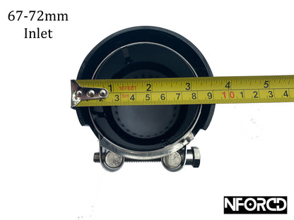 BMW Forged Carbon Fibre Exhaust Tips - Black | M Performance Style Clamp-On Tailpipe Trims with Hidden Clamp | 63-67mm / 67-72mm Inlet | UK Stock | Fits BMW 1 2 3 4 5 Series, M2 M3 M4 M5