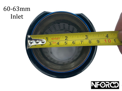 BMW M Performance Style Carbon Fibre Exhaust Tips  Blue | Hidden Clamp | 6063mm / 6467mm | Clampâ€‘On Fit | UK Stock