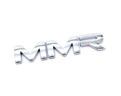 MMR 100mm Car Badge Emblem – OEM-Style Universal Stick-On Logo, Injection-Moulded ABS, 3M Self-Adhesive – Chrome or Gloss Black – Grille/Grill, Boot/Trunk, Fender/Wing, Interior Replacement Insignia (MMR35-1501/1502)
