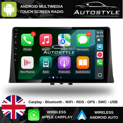 Citroen Berlingo Peugeot Partner Vauxhall Combo 10" Apple Carplay / Android Auto Stereo Upgrade 2018-23