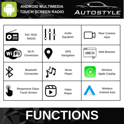 Mercedes-Benz CLK W203 C Class Apple Carplay / Android Auto 9" Stereo Upgrade