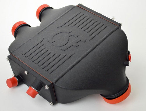 CSF Top Mount Charge Air Cooler (Intercooler) - Crinkle Black - BMW F8X M3/M4 F80 F82 F83 S55 - Dual-Pass Plug & Play