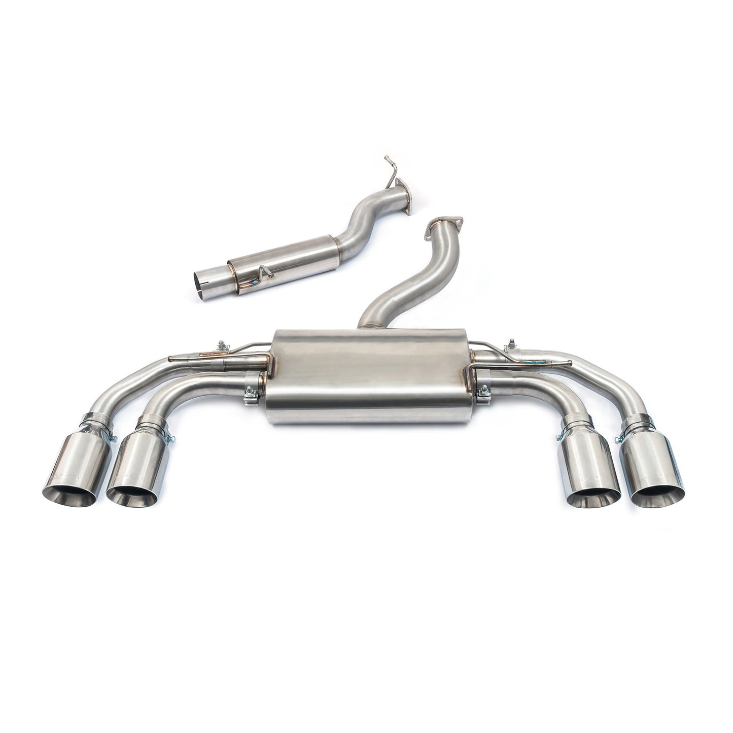 VW Volkswagen Tiguan R Mk2 2.0 TSI 2021+ Cobra Sport GPF/OPF/PPF Back Performance Exhaust System, Cat Back Style, 3" (76mm) Stainless, Valved or Non-Valved, Centre & Rear Section Upgrade for EA888
