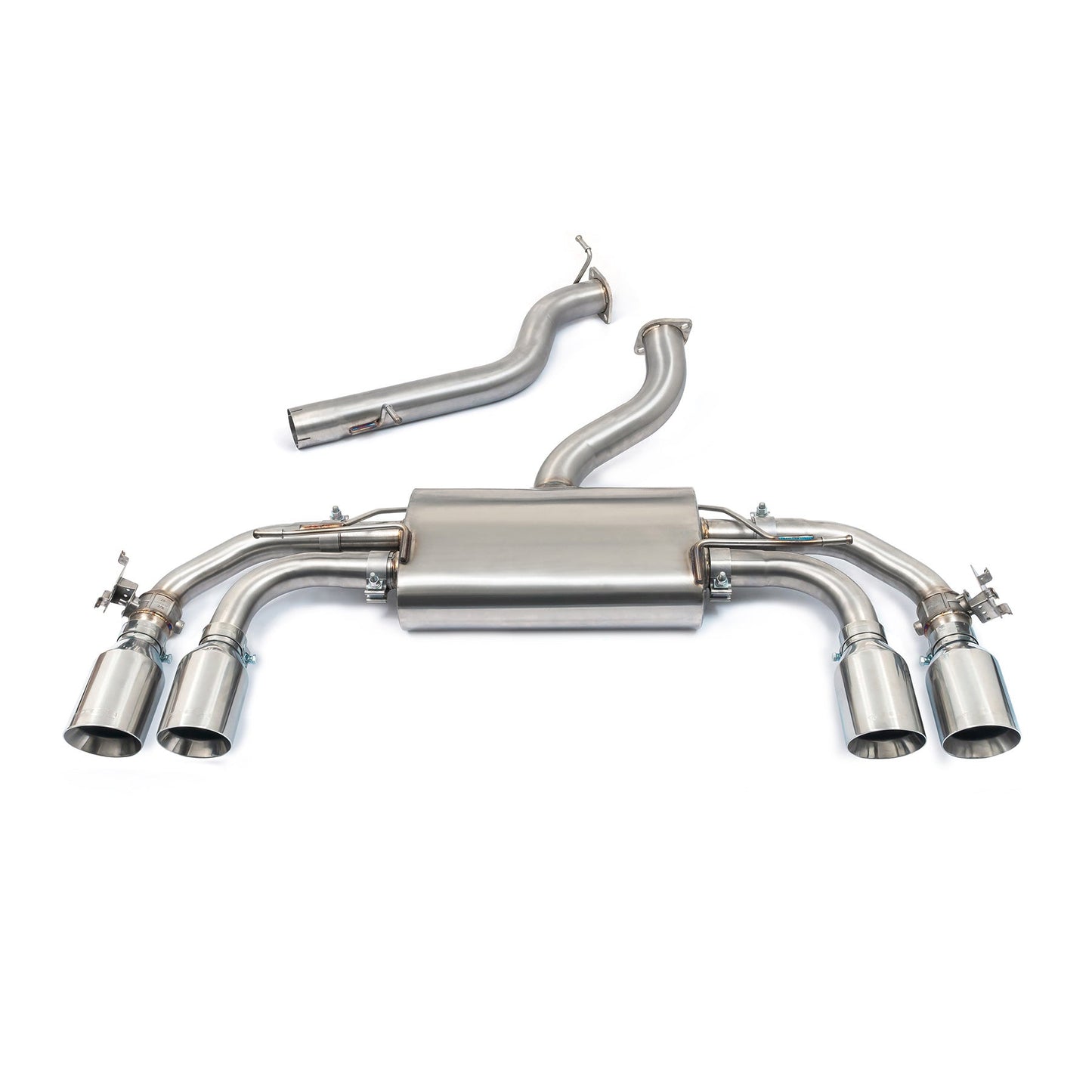 VW Volkswagen Tiguan R Mk2 2.0 TSI 2021+ Cobra Sport GPF/OPF/PPF Back Performance Exhaust System, Cat Back Style, 3" (76mm) Stainless, Valved or Non-Valved, Centre & Rear Section Upgrade for EA888
