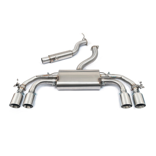 VW Volkswagen Tiguan R Mk2 2.0 TSI 2021+ Cobra Sport GPF/OPF/PPF Back Performance Exhaust System, Cat Back Style, 3" (76mm) Stainless, Valved or Non-Valved, Centre & Rear Section Upgrade for EA888