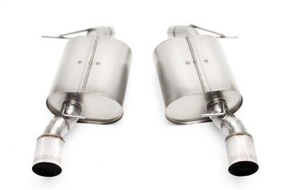 Dinan Free Flow Performance Stainless Steel Axle-Back Exhaust for BMW 335i/335is E92/E93 Coupe & Convertible (2007-2013), 3.5-inch Black Tips, xDrive Compatible