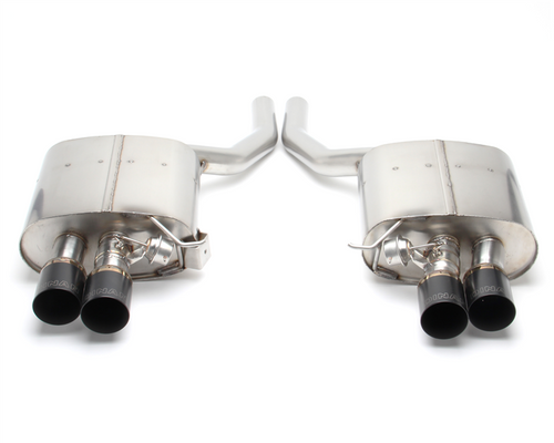 Dinan Free Flow Axle-Back/Sports Exhaust for BMW F10 5 Series 550i & 550i xDrive (2011-2015) - Valved Rear Muffler/Backbox/Silencer, Stainless Steel, Black 3.5in Tips, No Drone, N63 V8 Saloon/Sedan