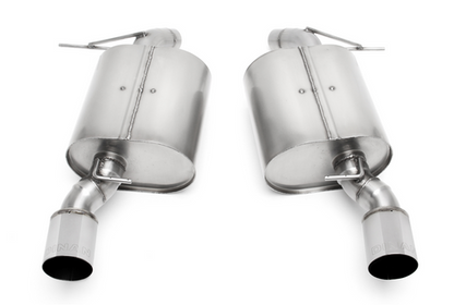 Dinan Free Flow Exhaust for BMW E90 335i Sedan 2007-2011 M-Technic/M Sport Bumper, Stainless Steel, 3.5in Black Tips, Bolt-On Fit, RWD & xDrive