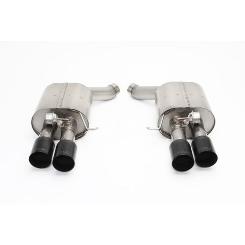 Dinan Free Flow Axle-Back Rear Exhaust for BMW M5 F10 (2013-2015) – Stainless Steel Performance Back Box/Muffler, Black Ceramic Quad Tips, Low Drone, Bolt-On Fit, S63 4.4L V8 Twin Turbo