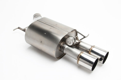 Dinan Free Flow Stainless Steel Valved Axle-Back Exhaust for BMW M5 F10 (2013-2015) | Rear Section/Back Box Upgrade | Quad Satin Black Ceramic Tips | Helmholtz Anti-Drone Tuning | Bolt-On Direct Fit | S63TU V8 Sound