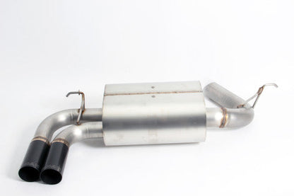 Dinan Free Flow Stainless Steel Performance Exhaust with Black Ceramic Tips for BMW 328i/428i (F30 F31 F32 F33, 2012-2015) - Twin 70mm, No Drone, Bolt-On