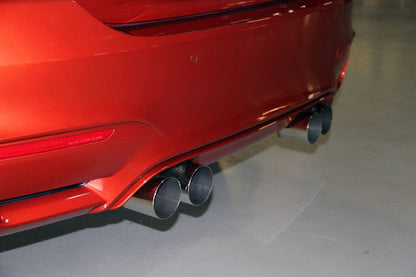 Dinan Free Flow 304 Stainless Steel Valved Axle-Back Exhaust with Quad 3.5 in Black Ceramic Tips for BMW M3/M4 (F80 F82 F83)