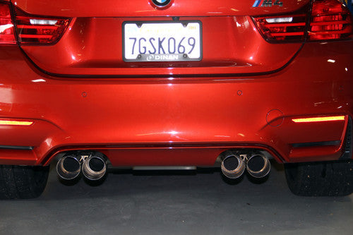 Dinan Free Flow 304 Stainless Steel Valved Axle-Back Exhaust with Quad 3.5 in Black Ceramic Tips for BMW M3/M4 (F80 F82 F83)