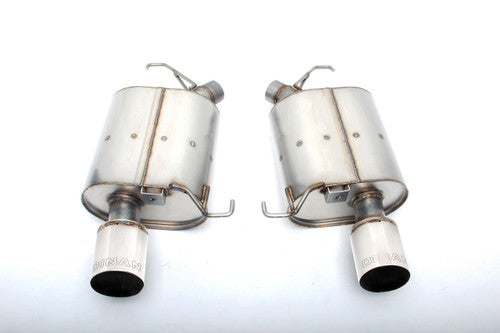 Dinan Free Flow 304 Stainless Steel Performance Exhaust for BMW 5 Series F10 535i (2011-2016) - Helmholtz Tuned, Drone-Reduced, Dual 3.5" Polished Tips, Bolt-On Fit