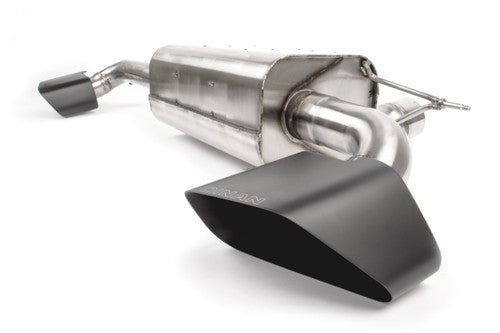 Dinan Free Flow Axle-Back Exhaust for BMW 5 Series G30 540i (B58) | Performance Sports Exhaust / Rear Silencer / Back Box Muffler Upgrade | 304 Stainless Steel, Non-Valved, Helmholtz Drone Reduction, Bolt-On | Dual Black Ceramic Rectangular Tailpipes