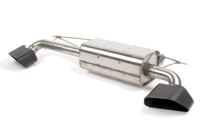 Dinan Free Flow Axle-Back Exhaust for BMW 5 Series G30 540i (B58) | Performance Sports Exhaust / Rear Silencer / Back Box Muffler Upgrade | 304 Stainless Steel, Non-Valved, Helmholtz Drone Reduction, Bolt-On | Dual Black Ceramic Rectangular Tailpipes