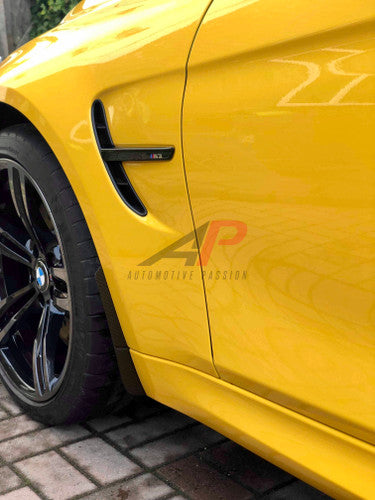AP Design Gloss Carbon Fibre Front Wheel Arch Guards / Mud Flaps / Splash Guards for BMW M3 M4 F80 F8X – Fender Protectors, Stone Chip Protection, Pair OEM+
