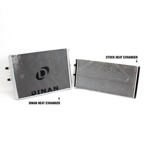 Dinan S55 Low Temp Radiator LTR / Charge Cooler Heat Exchanger for BMW M3 F80 & M4 F82 F83 (F8x) - Auxiliary Intercooler Radiator Upgrade, 40mm Core, +60% Coolant Volume, Lower IATs, Anti Heat-Soak, Track-Ready Cooling