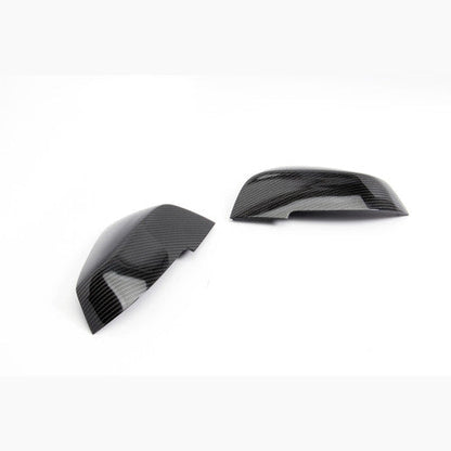 Dinan Carbon Fibre/Fiber Mirror Caps Covers Shells for BMW F2x F3x 2/3/4 Series & M2 F87 (F22 F23 F30 F31 F32 F33 F34 F36) + X1 E84 - Full Replacement Wing Door Mirror Housings, High-Gloss Carbon, OEM Fit Pair
