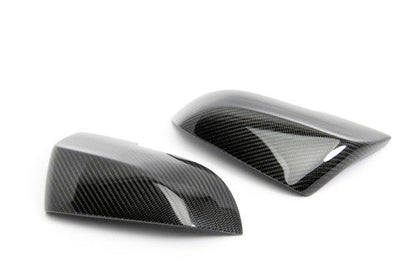 Dinan Carbon Fibre/Fiber Mirror Caps Covers Shells for BMW F2x F3x 2/3/4 Series & M2 F87 (F22 F23 F30 F31 F32 F33 F34 F36) + X1 E84 - Full Replacement Wing Door Mirror Housings, High-Gloss Carbon, OEM Fit Pair