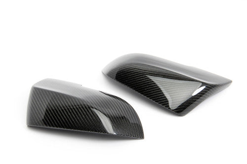 Dinan Carbon Fibre/Fiber Mirror Caps Covers Shells for BMW F2x F3x 2/3/4 Series & M2 F87 (F22 F23 F30 F31 F32 F33 F34 F36) + X1 E84 - Full Replacement Wing Door Mirror Housings, High-Gloss Carbon, OEM Fit Pair