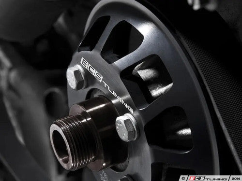 BMW S54 Billet Aluminium/Aluminum Water & Coolant Pump Pulley – E46 M3 (incl CSL), Z3 M, Z4 M E85/E86 – Direct-Fit OE Replacement Serpentine/Accessory Belt Drive Pulley – Hard-Anodised Upgrade