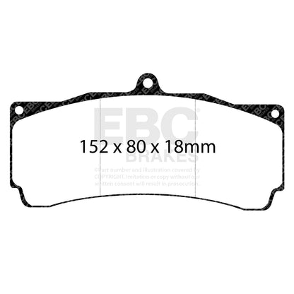 EBC Yellowstuff Apollo-6 355/380mm Big Brake Kit Replacement Brake Pads DP4006R