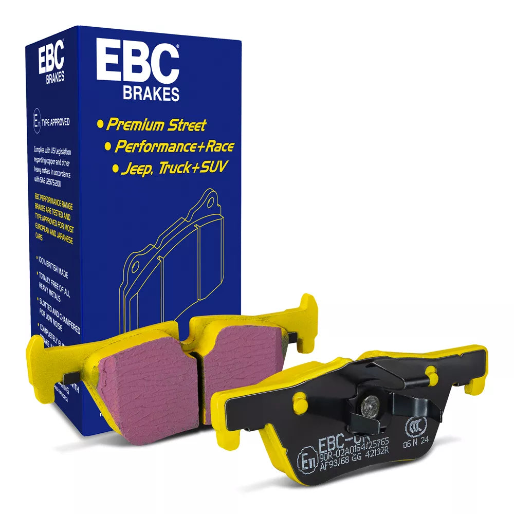 EBC Brakes Yellowstuff Front Brake Pads for BMW 1/2/3/4 Series F20 F21 F22 F23 F30 F31 F32 F33 F34 F36 & X3/X4 F25 F26 (ATE Front Caliper) - Fits 228i 230i 320i 328i 330i 428i 430i - DP42105R