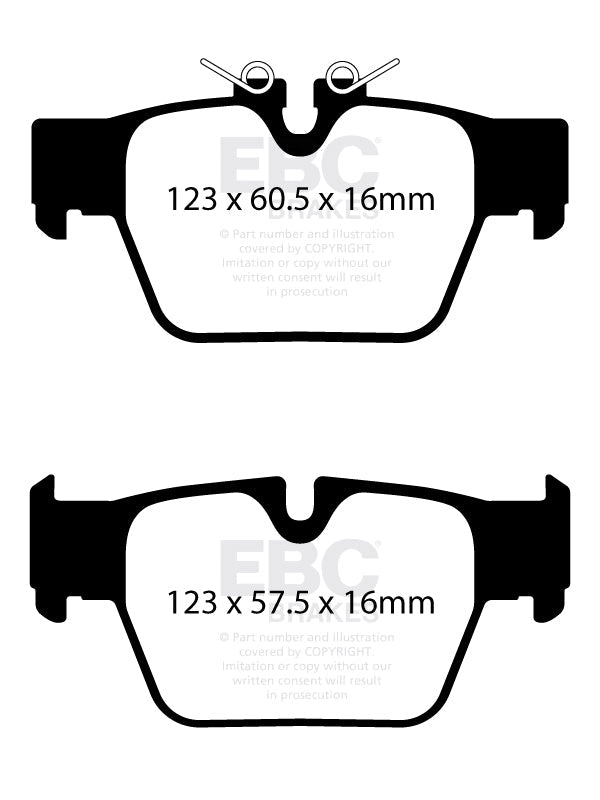 EBC Yellowstuff Rear Brake Pads BMW F40 M135i, F44 M235i, F39 X2 M35i & more DP42394R