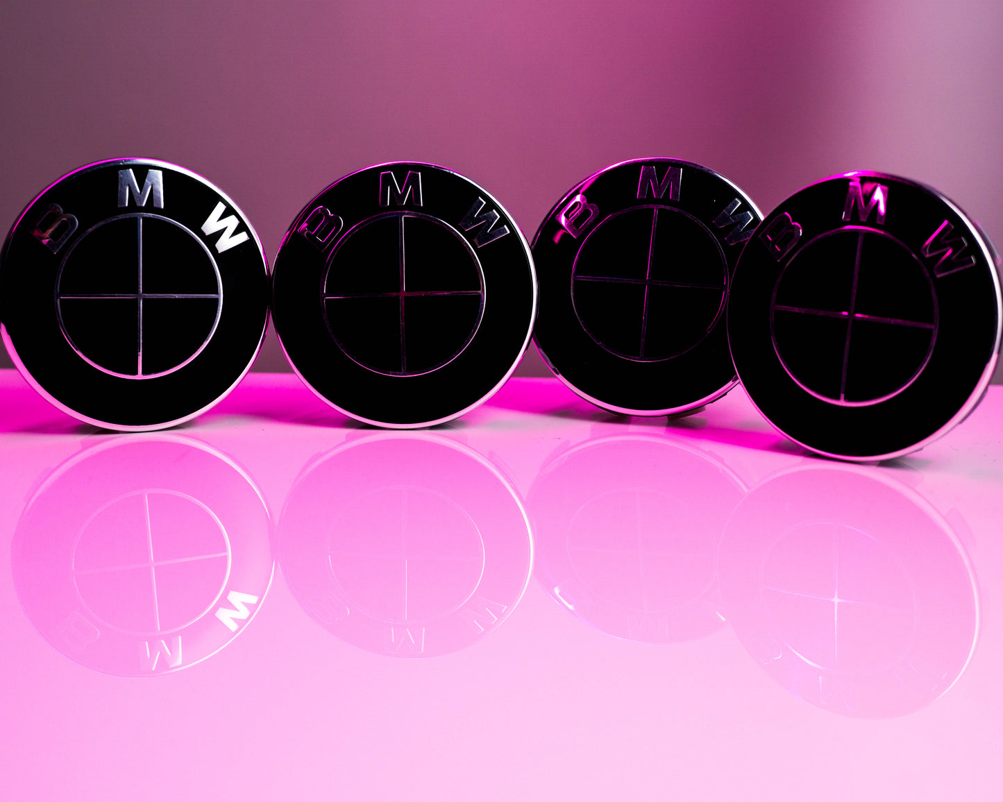 BMW Black Roundel Overlay Kit – Piano Gloss Black Badge/Emblem Logo Covers Decals (Bonnet, Boot, Steering Wheel, Wheel Centre Caps) Vinyl Blackout Roundel Delete De‑Blue Stickers Skin – Made in UK