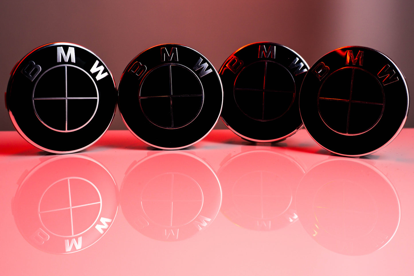 BMW Black Roundel Overlay Kit – Piano Gloss Black Badge/Emblem Logo Covers Decals (Bonnet, Boot, Steering Wheel, Wheel Centre Caps) Vinyl Blackout Roundel Delete De‑Blue Stickers Skin – Made in UK