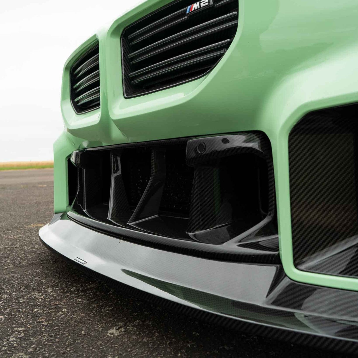 CT Design BMW M2 G87 Carbon Fibre/Fiber Front Lower Grille/Grill Center/Centre Intake Insert Surround Trim | Front Bumper Air Duct Radiator Intake Cover | 2023-2025