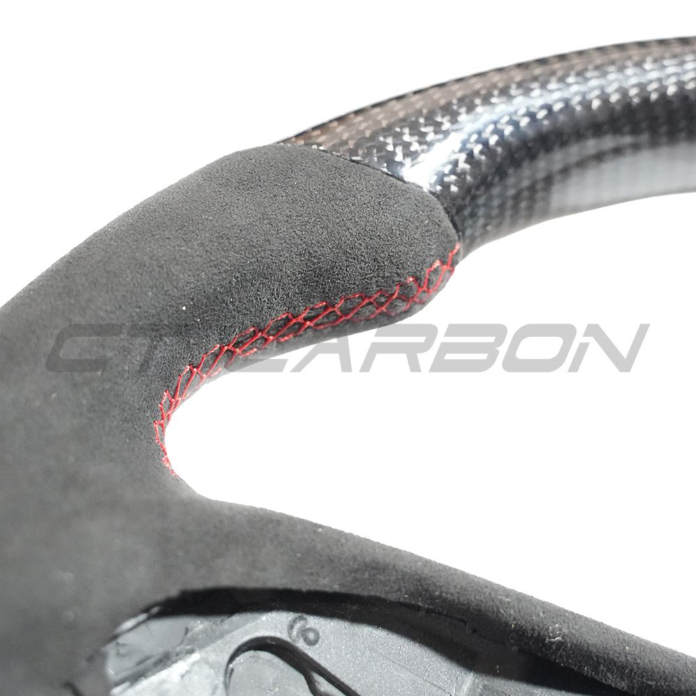 Audi A3 8V/8Y, A4/A5 B9, S3/S4/S5, RS3/RS4/RS5 Carbon Fibre/Carbon Fiber & Alcantara Suede Steering Wheel | OEM+ Sport Replacement Rim | Round Airbag Fit | CT Carbon Genuine Core (Core Only)