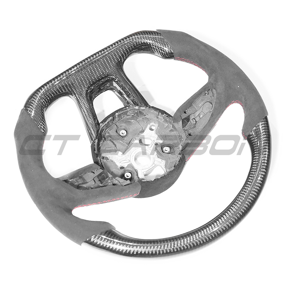 Audi A3 8V/8Y, A4/A5 B9, S3/S4/S5, RS3/RS4/RS5 Carbon Fibre/Carbon Fiber & Alcantara Suede Steering Wheel | OEM+ Sport Replacement Rim | Round Airbag Fit | CT Carbon Genuine Core (Core Only)