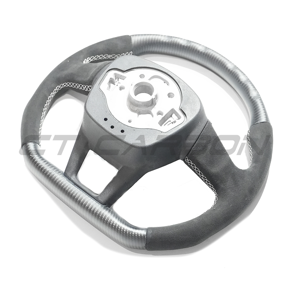 Audi RS6 C8 2019-2024 Carbon Fibre/Alcantara Suede Steering Wheel - OEM Core CT Carbon - Non-Heated Aftermarket Performance Upgrade Replacement for RS6 Avant | Carbon Fiber OEM+ Interior