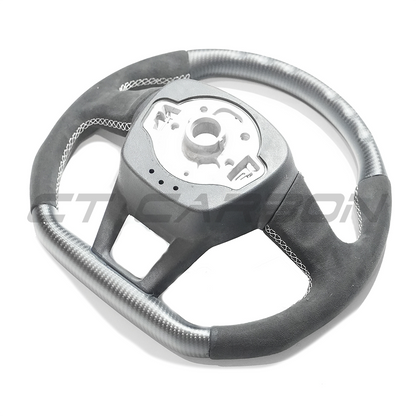 Audi RS6 C8 2019-2024 Carbon Fibre/Alcantara Suede Steering Wheel - OEM Core CT Carbon - Non-Heated Aftermarket Performance Upgrade Replacement for RS6 Avant | Carbon Fiber OEM+ Interior