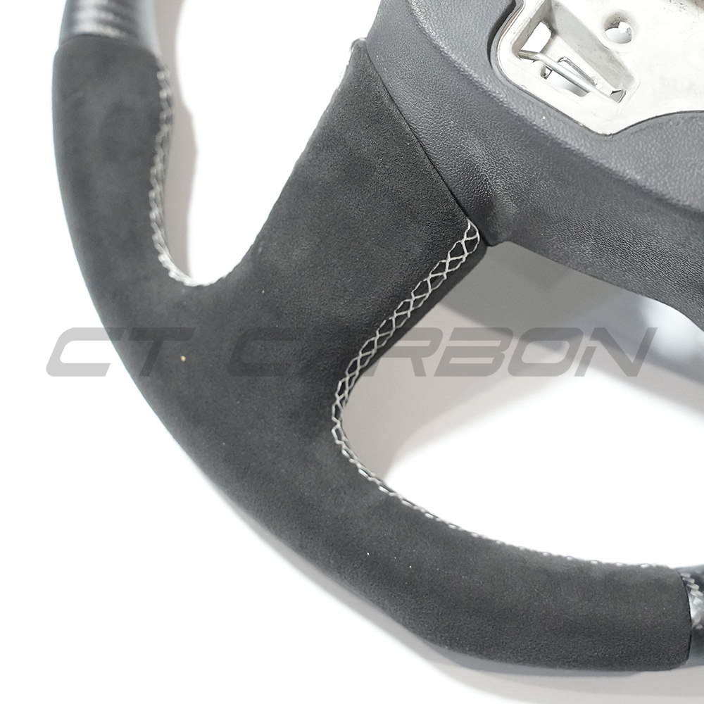 Audi RS6 C8 2019-2024 Carbon Fibre/Alcantara Suede Steering Wheel - OEM Core CT Carbon - Non-Heated Aftermarket Performance Upgrade Replacement for RS6 Avant | Carbon Fiber OEM+ Interior