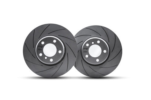 BMW M140i/M135i F20 F21 F22 F23 Rear 345mm 2-Piece Slotted Grooved Brake Discs/Rotors - F2x 1 Series/2 Series - Fits M Sport Calipers - Lightweight Fast Road/Track Day Upgrade Pair