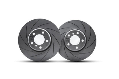 BMW M140i/M135i F20 F21 F22 F23 Rear 345mm 2-Piece Slotted Grooved Brake Discs/Rotors - F2x 1 Series/2 Series - Fits M Sport Calipers - Lightweight Fast Road/Track Day Upgrade Pair