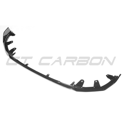 BMW 2 Series G42 Coupe Front Lip Spoiler Splitter (2022+) – Gloss Piano Black ABS M Performance / MP Style – Front Bumper Lip, Chin Spoiler, Aero Lip, Lower Valance Extension – Blak by CT Carbon