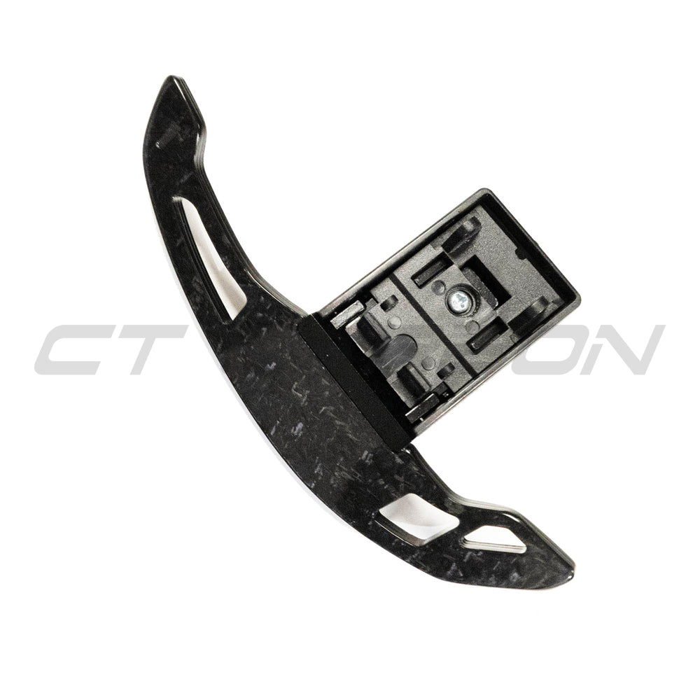 BMW F-Series F-Chassis Forged Carbon Fibre (Carbon Fiber) Paddle Shifters V3 – Steering Wheel Shift Paddles/Extensions for M2 M3 M4 (F87 F80 F82), 1 2 3 4 Series (F30 F
