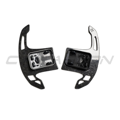 CT Carbon BMW Forged Carbon Fibre Paddle Shifters - Steering Wheel Gear Shift Paddles/Extensions for G20 G21 G22 G23 G80 G81 G82 G83 G42, F90 G30, X3 X4 X5 X6, M2 M3 M4 M5 M8 - Fits A90 Supra & Mini Cooper F56 - M Performance Style Upgrade