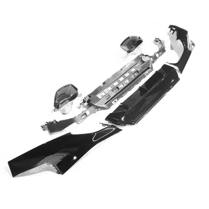 BMW 2 Series G42 Rear Diffuser & Valance Gloss Black - M240i/240i Style OEM+ Look with Exhaust Tip Finishers - Rear Splitter Lower Bumper Insert/Exhaust Surround/Rear Apron - Fits 2022+ Coupe - Blak by CT Carbon